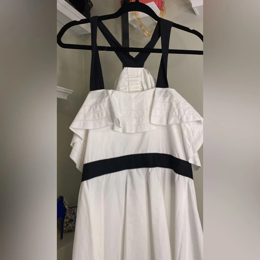 Off The Shoulder Halter Dress
White Ruffle Off Shoulder Dress by Derek Lam - Picture 6 of 16